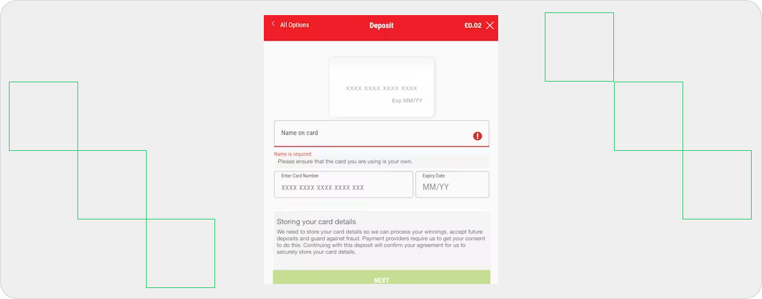 Ladbrokes Payment Screenshot