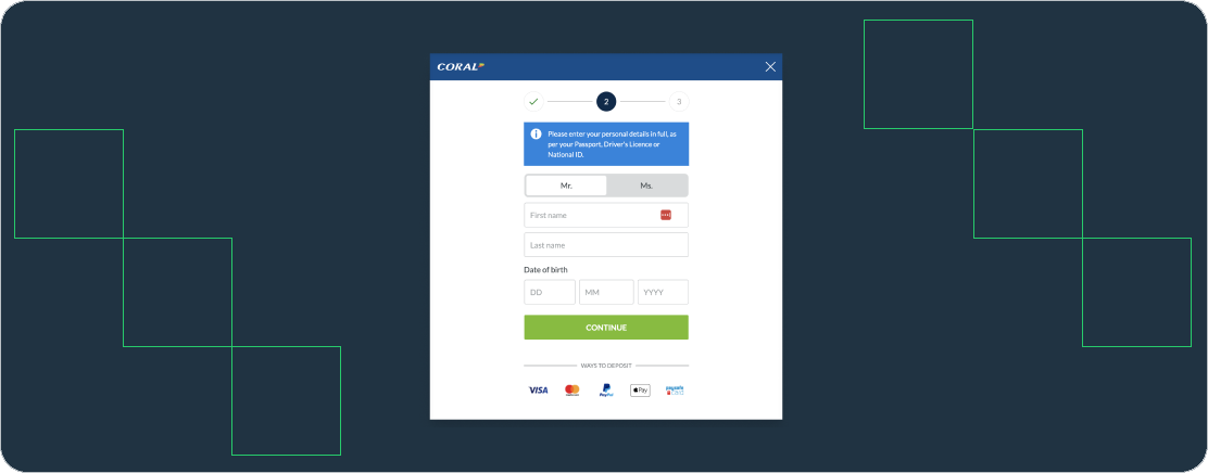 Coral Registration Step 2