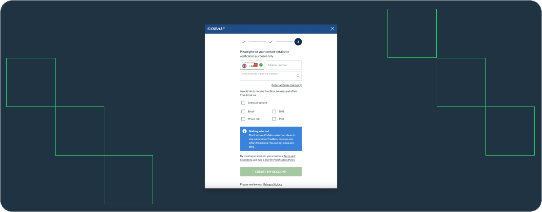 Coral Registration Step 3
